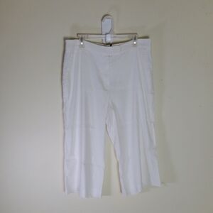 DKNY White Cropped Pants Size 14